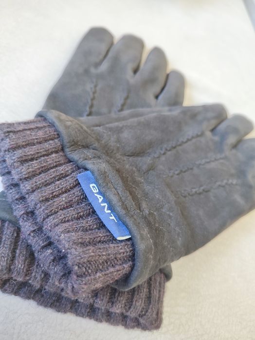 Luvas Gant em pele e lã L [Novo]