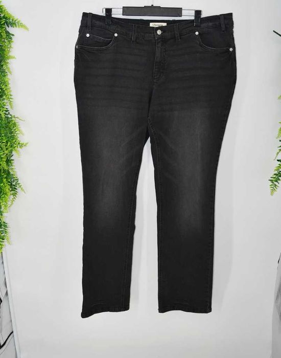 Proste jeansy Bonprix 48 stalowe