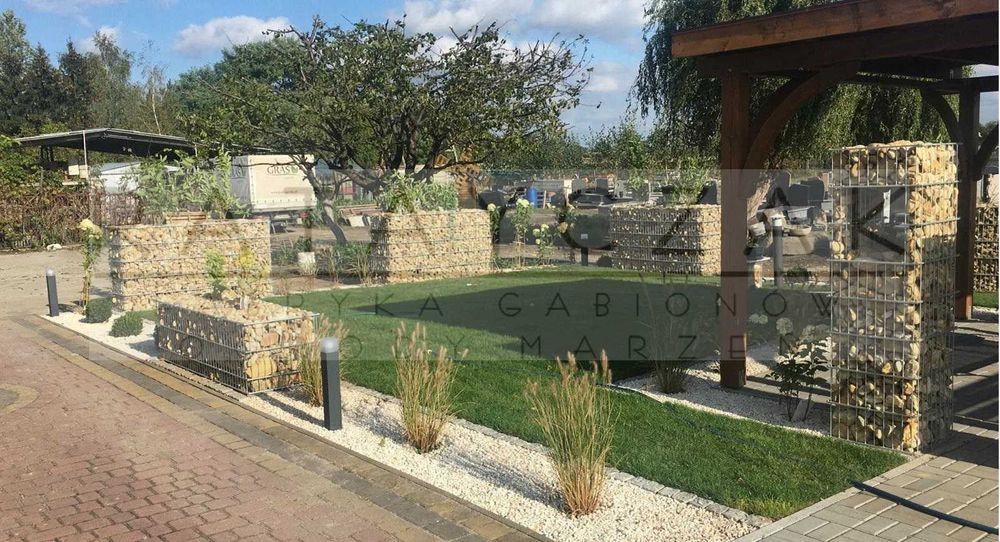 Donica donice Gabion gabiony Niestandardowe realizacje Klomby