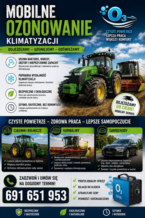Ozonowanie klimatyzacji / odgrzybianie