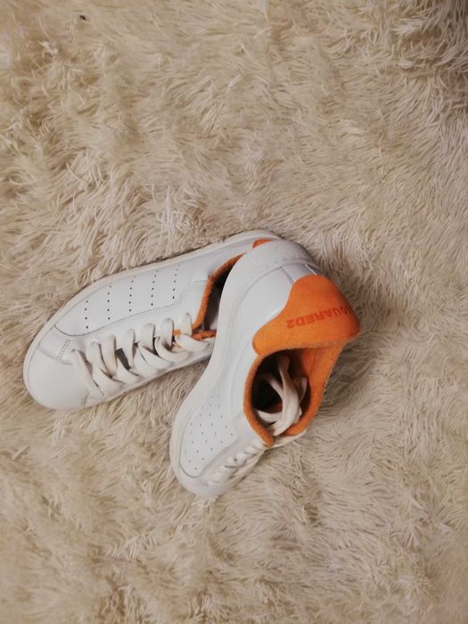 sneakersy Dsquared2 40 damskie białe skórzane 40