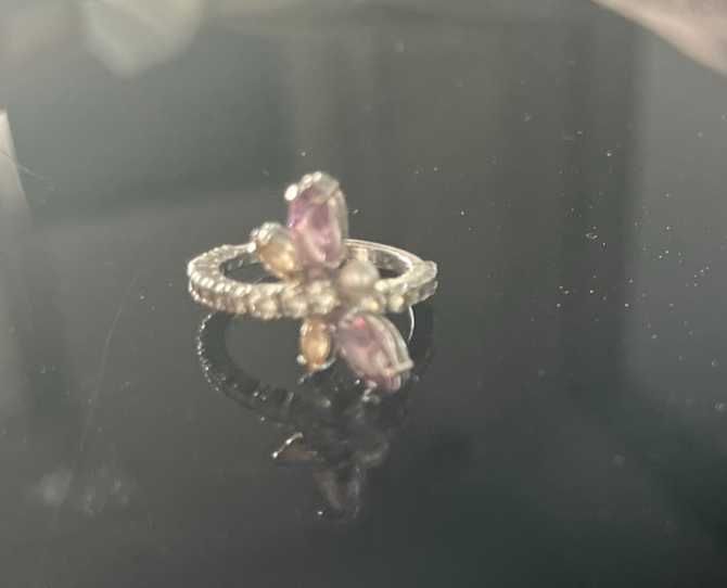Anel Swarovski Original Rosa com Cristais