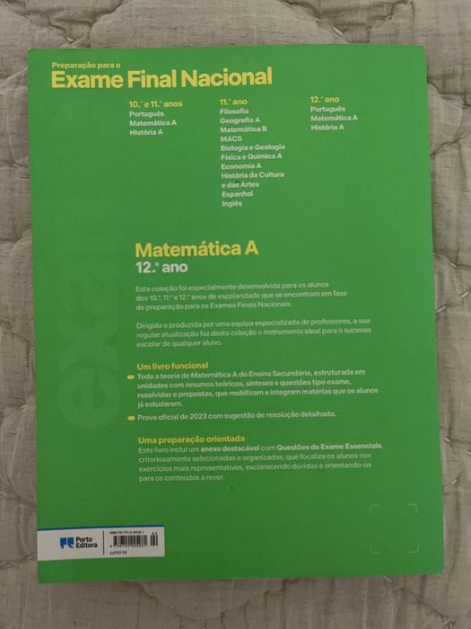 Mathematics Textbook, 12th Grade, Porto Editora64739209010690121