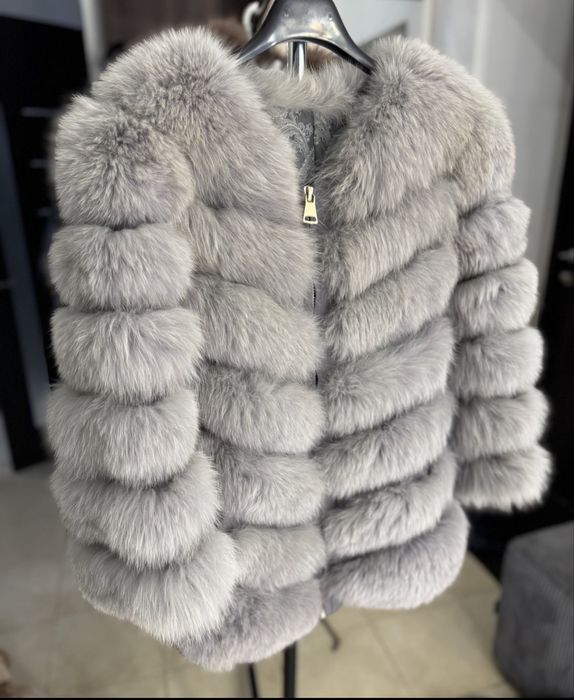 Меховая шубка писец трансформер песцовая желет шубка песец желетка
