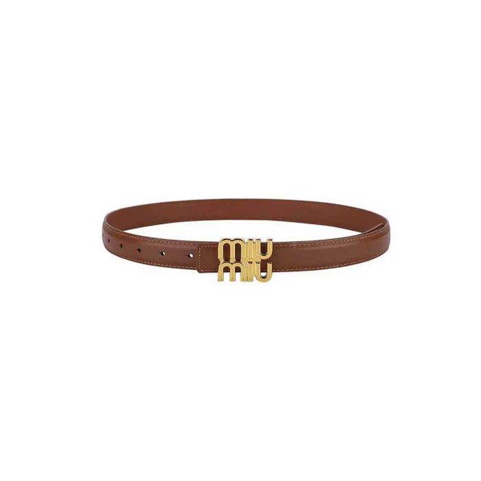 Ремінь Miu Miu Logo Leather Belt Brown