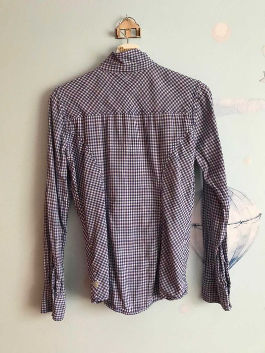 Bluzka koszulowa w kratkę koszula na długi rękaw GUESS rozmiar M