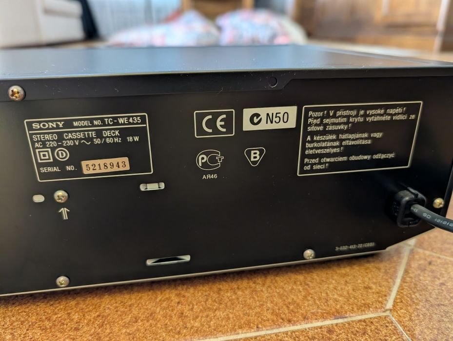Leitor de Cassetes Sony TC-WE 435