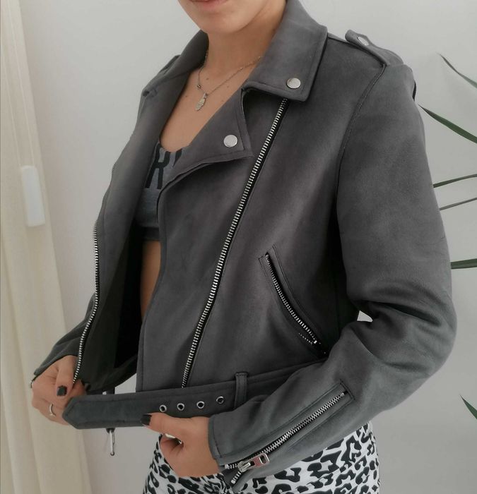 Blusão de senhora, estilo motard, Bershka