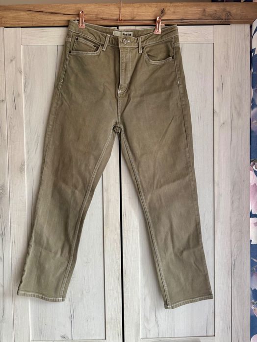 Spodnie męskie jeansy khaki bawełna M