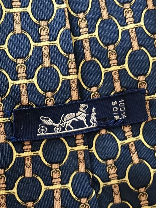 Брендова краватка галстук Hermes 100% натур шовк шелк вінтаж