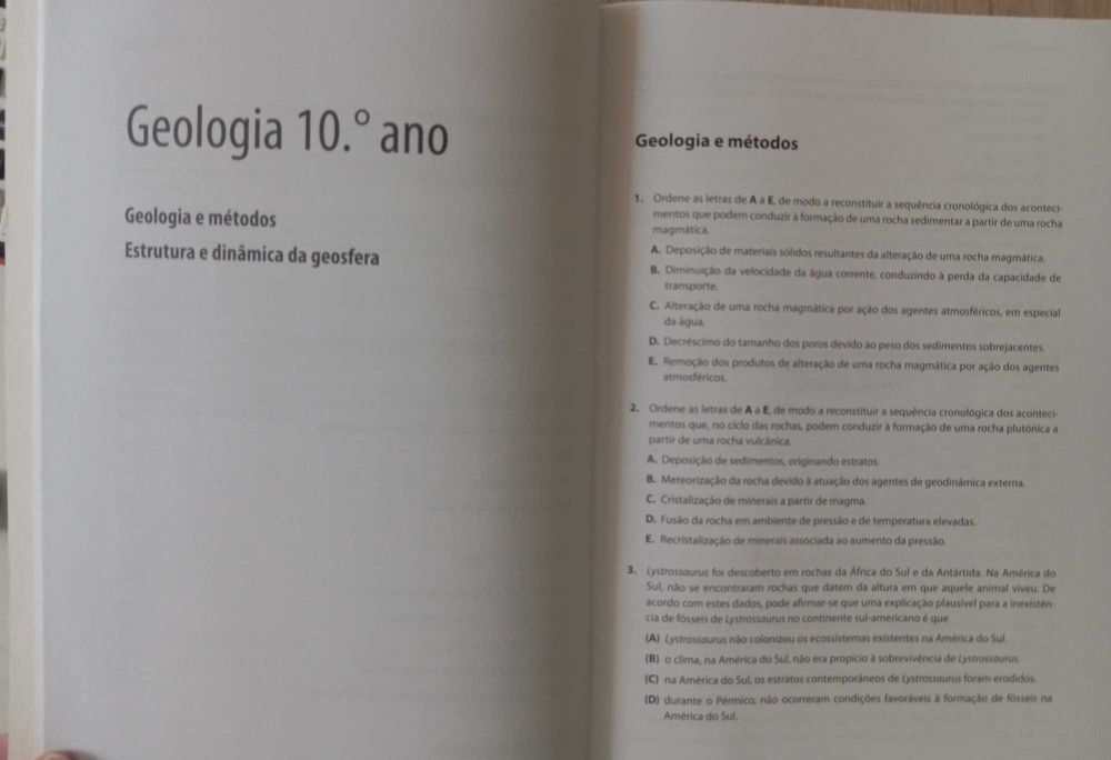 Exercícios de exames biologia e geologia