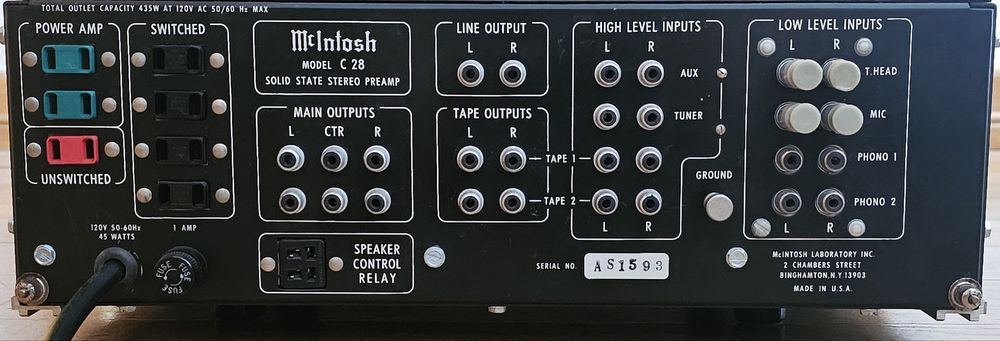 Pré-amplificador McIntosh C28