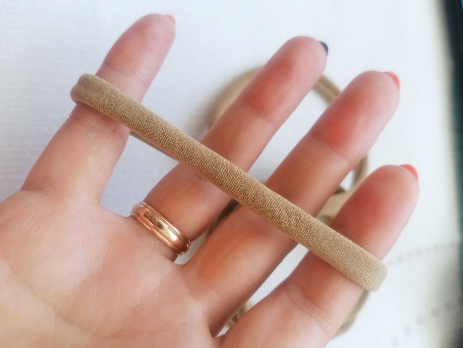 10 sztuk Gumka baza opaska bezszwowa noworodek coffe