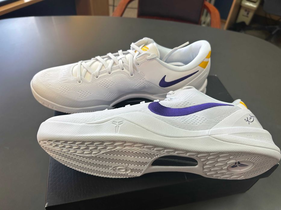 Kobe 8 Protro White and Court Purple Lakers