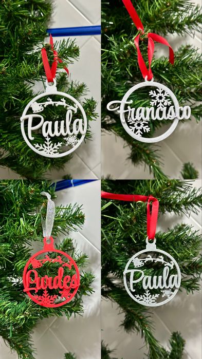 Ornamentos de Natal - Personalizáveis