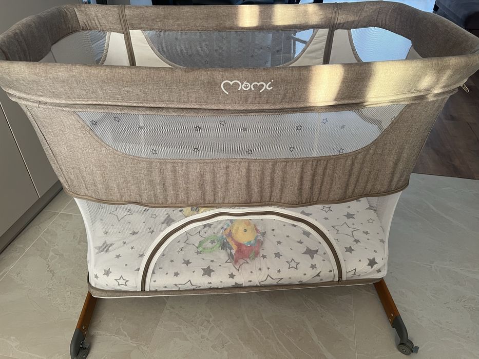 łóżeczko dostawne momi smart bed beżowe 4w1