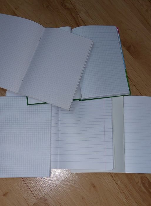 Zeszyty 5 szt, linia i kratka