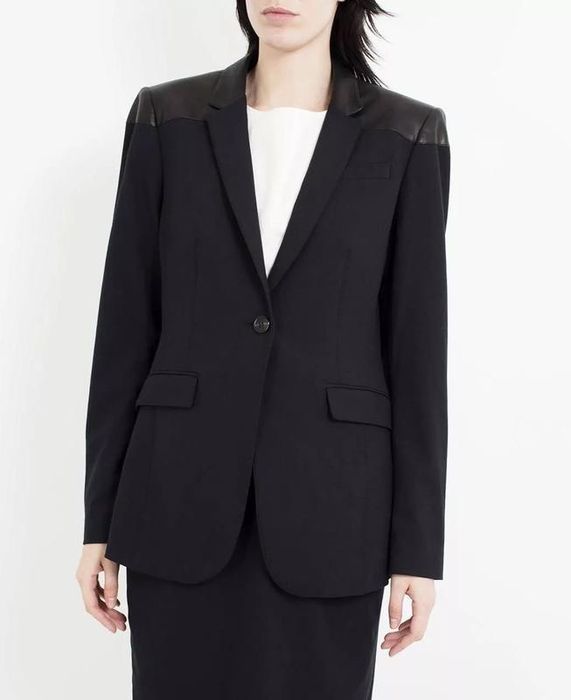 Жакет пиджак burberry с кожаными вставками піджак m