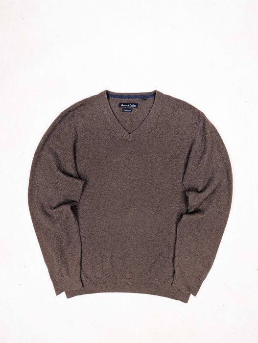 Rover lakes Brązowy sweter 100% kaszmir M