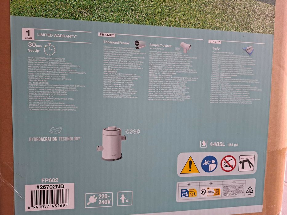 Piscina 3,05 × 0,76m + bomba de filtragem