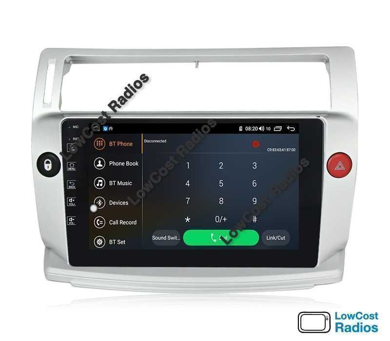 Auto Rádio Android 2DIN • CITROEN C4 • De 2004 até 2010 • GPS WIFI BT | CARPLAY • ANDROID AUTO