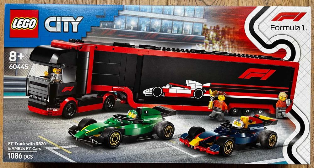 60445 LEGO City - F1 Ciężarówka z bolidami RB20 i AMR24