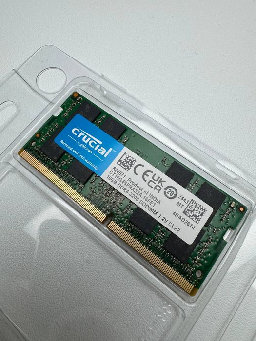 Оперативна пам'ять Crucial DDR4 SO-DIMM 16GB 3200MHz CL22