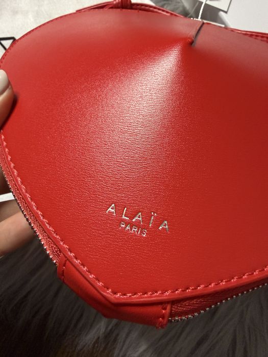 Designerska torebka Alaïa Paris serce red bag