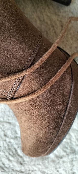 Botki obcas brąz szpilka wiązane ekozamsz r. 37 Graceland