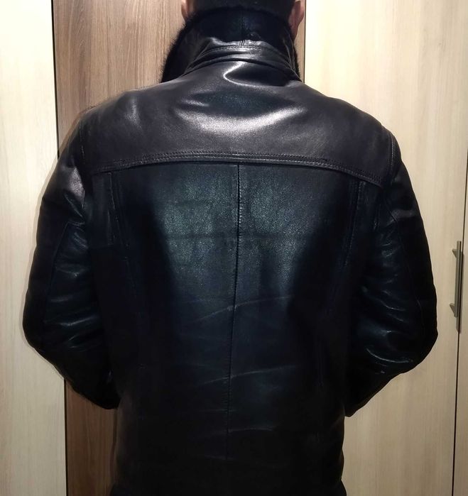 Дубленка с мехом норки ( кожа )