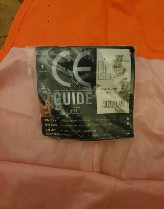 Ogroniczki ochronne spełniające normy ENV 343 oraz EN 533 rozmiar L.