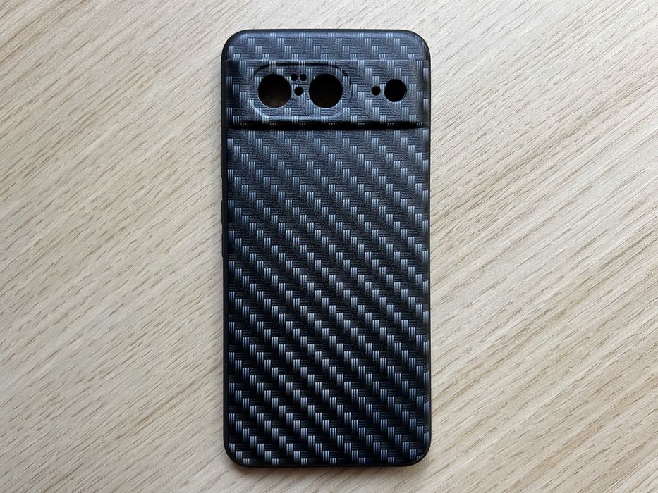 Google Pixel 8 чохол чорний "Carbon" м'який пластик чехол накладка