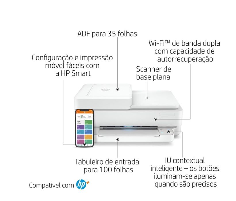 Impressora HP ENVY 6430e (Jato de Tinta - Wi-Fi - Instant Ink)