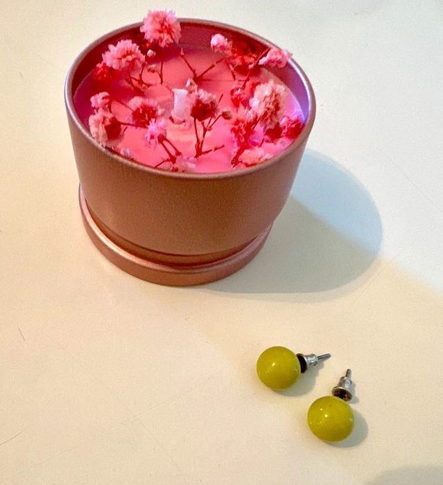 Śliczne żółte limonka szklane wkrętki