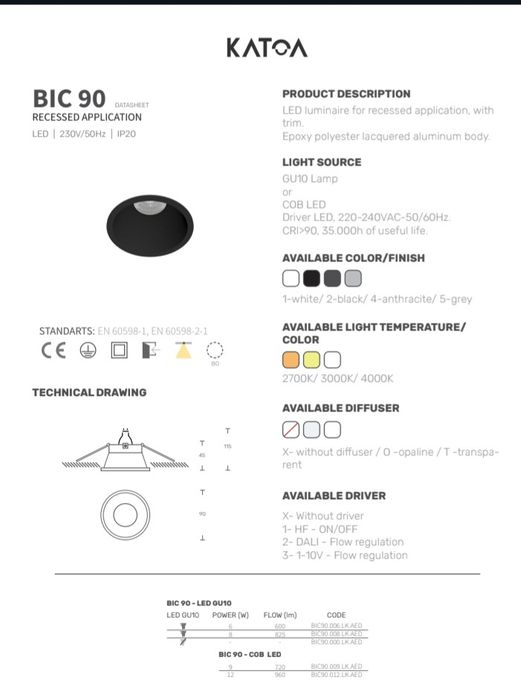 Spot led projetor 9w 3000k design moderno