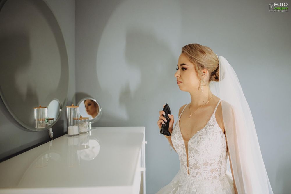 Blyszczaca suknia ślubna Justin Alexander 34/36