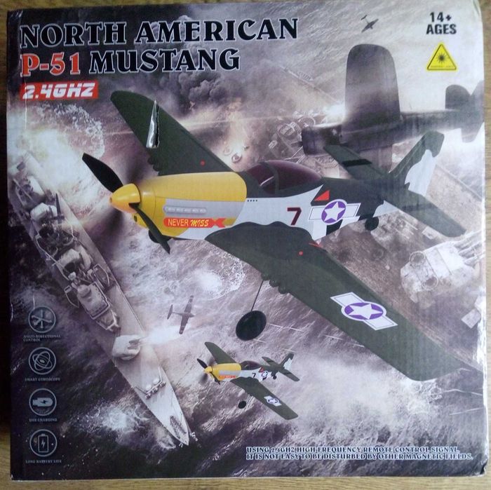 Samolot RC zdalnie sterowany Mustang P-51 2,4Gh 4Ch żyro