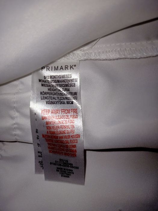 Нарядное платье на девочку "primark" 9-12 м.