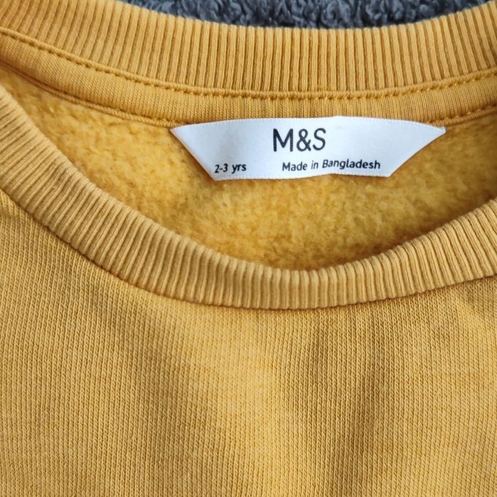 Дитячий світшот жовтий M&S розмір 98 на 2-3 роки