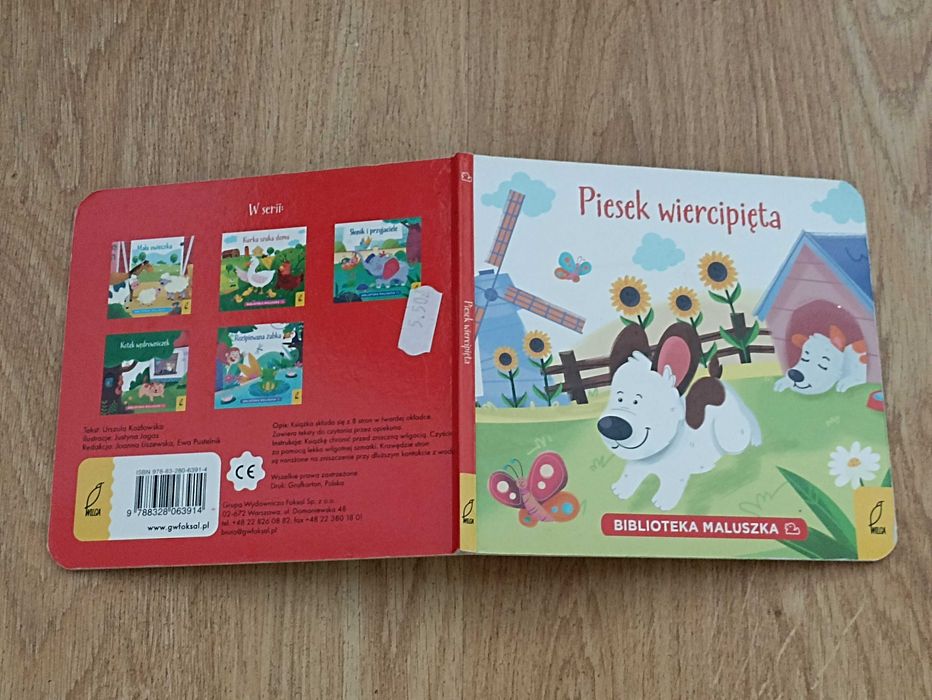 Piesek wiercipięta książeczka dla małych dzieci