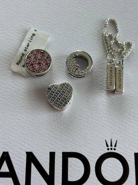 Reflexion Charmsy i łancuszek zabezpieczjący pandora