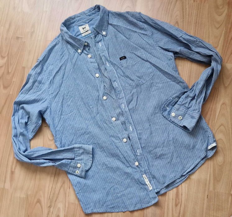 Niebieska koszula w paski Lee Regular Fit M