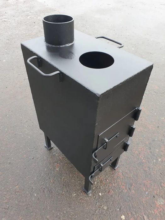 Піч буржуйка сталева, обігрів до 30 м.кв., з конфоркою