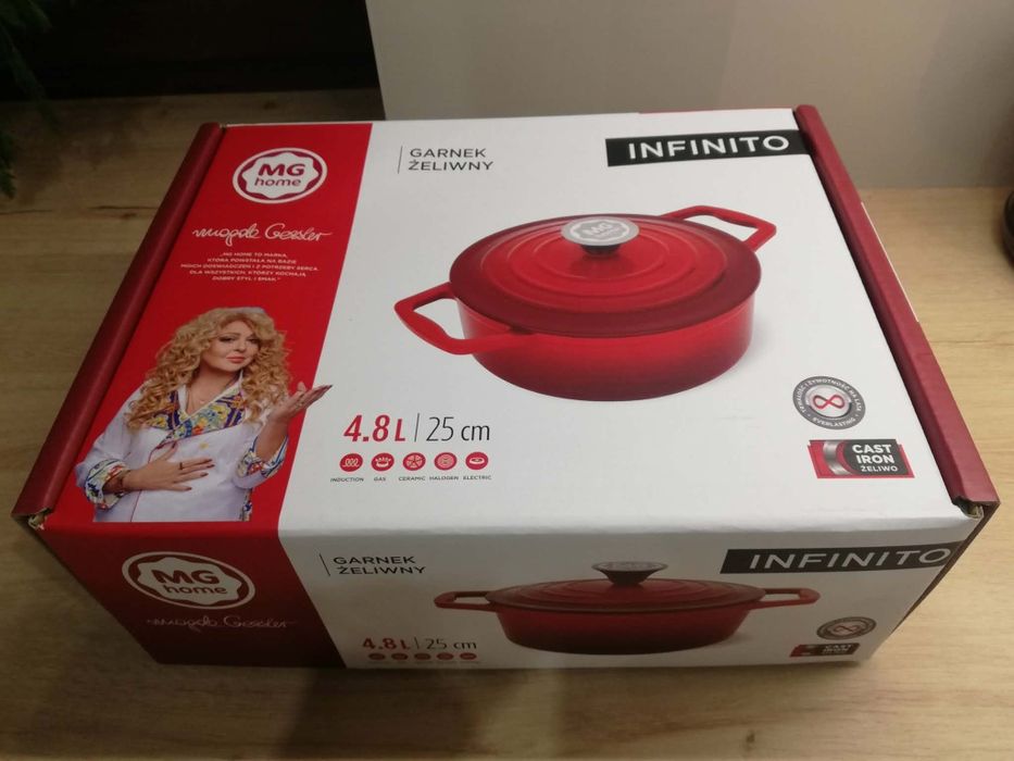 Garnek żeliwny MG home infinito,  indukcja