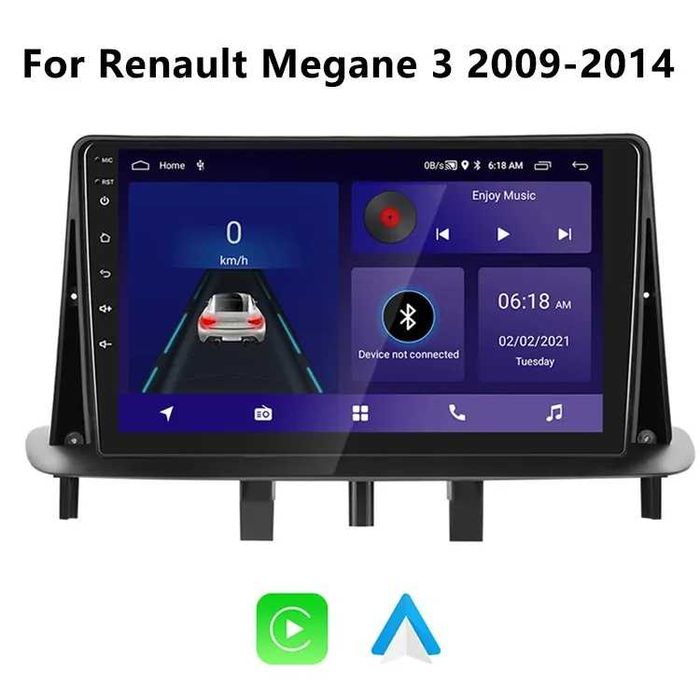 Auto Radio Android Renault Megane 3, GPS,2009 a 2014 NOVO 9 "C/Garanti