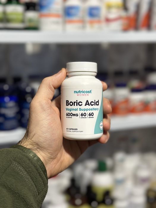 Nutricost, для жінок, борна кислота, вагінальні супозиторії, 600 мг