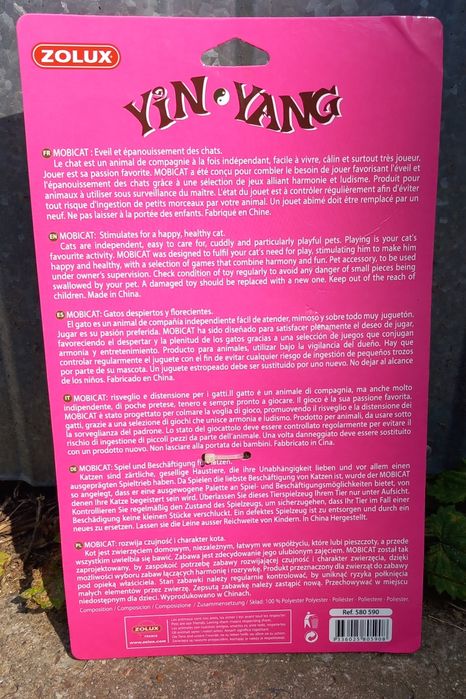 Zabawka dla kota Zolux kulka na sprężynce na podstawce pluszak