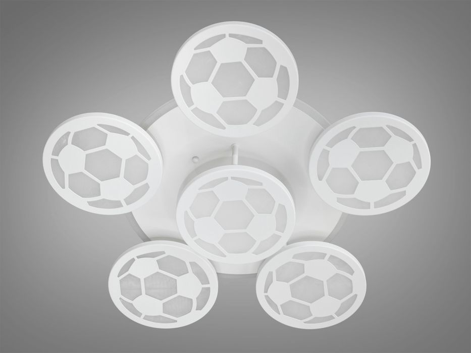 Сучасна LED люстра "футбольний м`яч", 105W, біла
