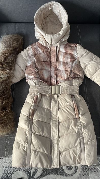Пальто/пуховик зимовий з натуральним хутром