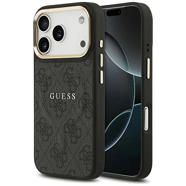Etui Guess 4G PU Classic Logo MagSafe na iPhone 17 Pro - czarne